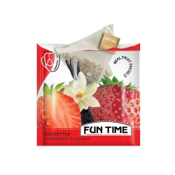 چای دسر توت فرنگی و وانیل