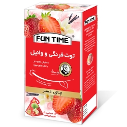 چای دسر توت فرنگی و وانیل