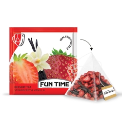 چای دسر توت فرنگی و وانیل